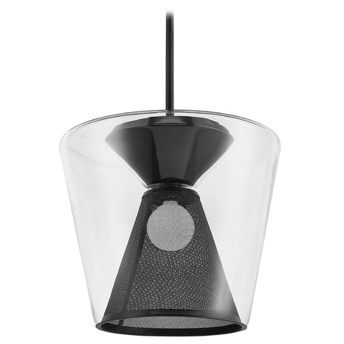 Troy Lighting Berlin Soft Black LED Pendant Light with Conical Shade