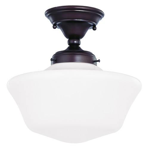 12-Inch Schoolhouse Ceiling Light in Bronze Finish