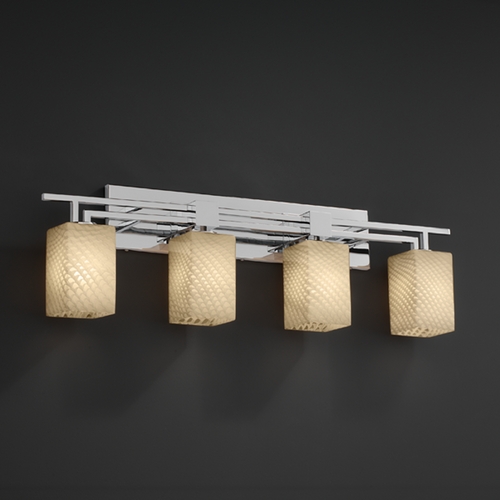 Justice Design Group Justice Design Group Fusion Collection Bathroom Light FSN-8704-15-WEVE-CROM