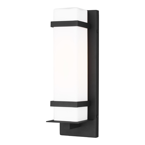 Alban 14-Inch Black LED Outdoor Wall Light by Generation Lighting