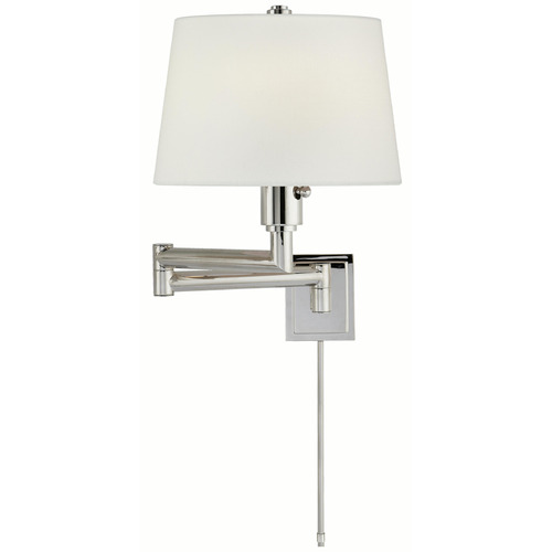 Visual Comfort Signature Collection Chapman & Myers Chunky Polished Nickel Swing Arm Lamp