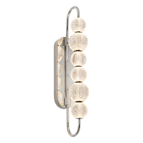 Alora Lighting Marni Sconce in Polished Nickel & Carved Acrylic by Alora Lighting WV321628PN