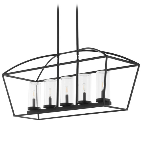 Odeon Matte Black Outdoor Hanging Light by Quorum Lighting