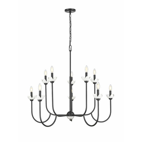 Z-Lite Z-Lite Allistair Matte Black Chandelier 352-10MB