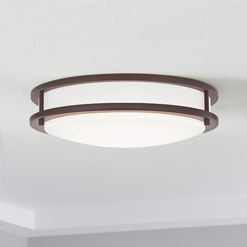Design Classics Lighting LED Flush Ceiling Light Bronze 14-Inch 3014-90-30 T16