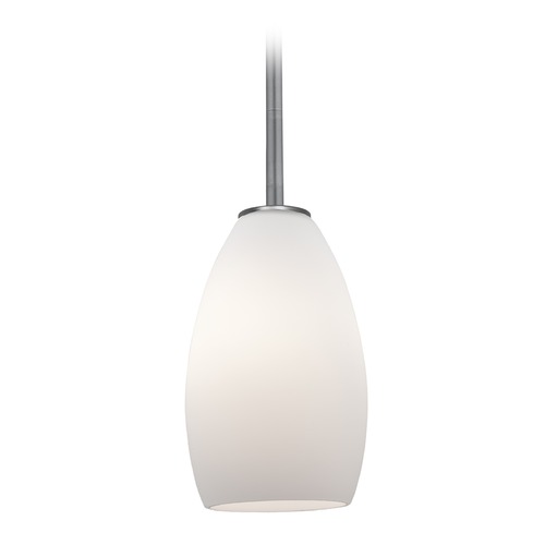 Access Lighting Champagne Brushed Steel LED Mini Pendant by Access Lighting 28012-3R-BS/OPL