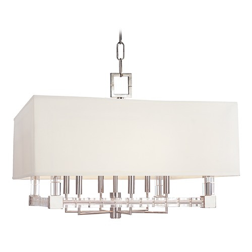 Hudson Valley Lighting Hudson Valley Lighting Alpine Polished Nickel Pendant Light with Rectangle Shade 7126-PN