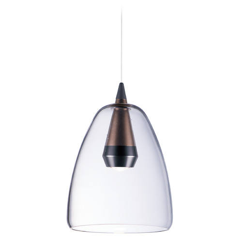 Sven LED Pendant in Black & Coffee by ET2 Lighting