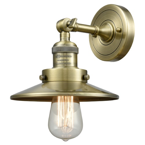 Railroad Antique Brass Sconce by Innovations Lighting