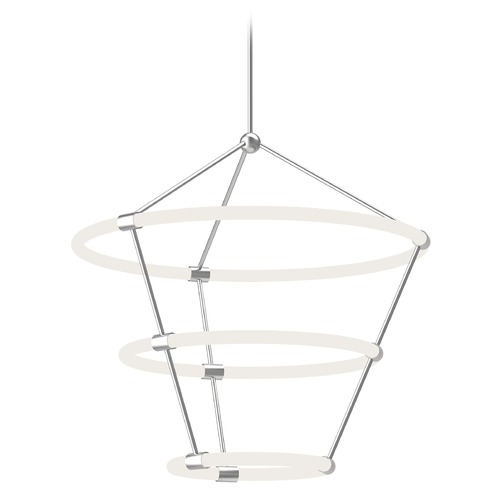 Santino LED 3-Tiered Chandelier in Chrome by Kuzco Lighting