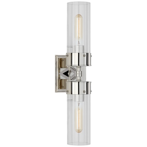 Visual Comfort Signature Collection Thomas OBrien Marais Bath Sconce in Polished Nickel by Visual Comfort Signature TOB2315PNCG