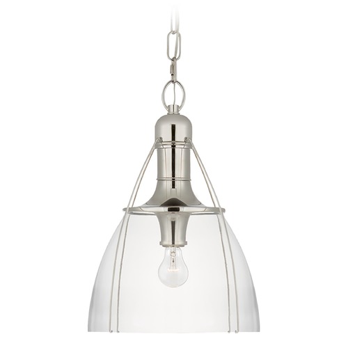 Chapman & Myers Prestwick 14-Inch Pendant in Nickel by Visual Comfort Signature
