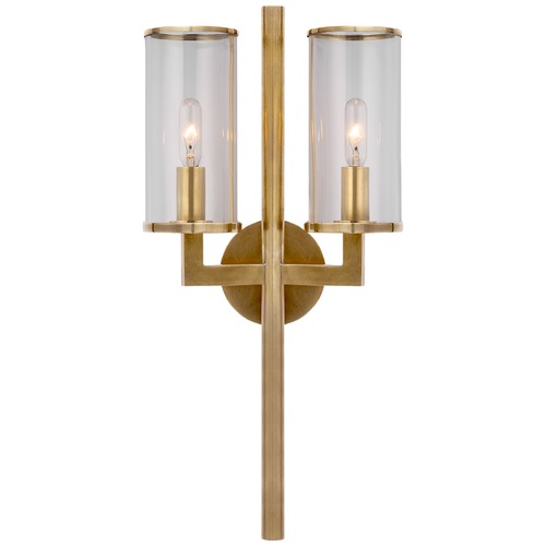 Kelly Wearstler Liaison Double Sconce in Brass by Visual Comfort Signature