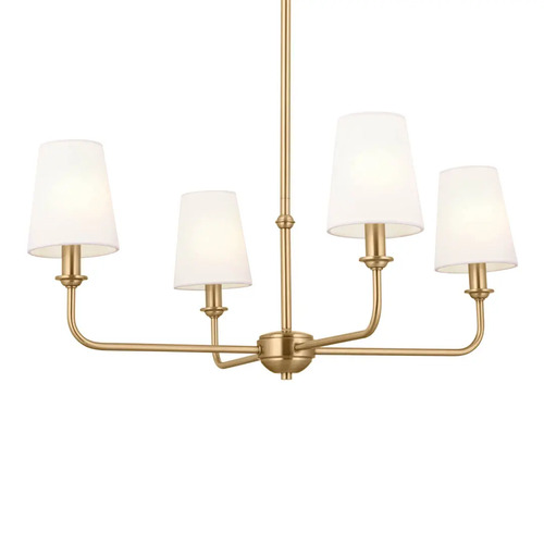 Pallas 4-Light Chandelier in Brushed Natural Brass by Kichler Lighting