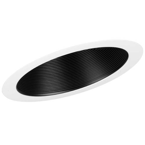 Progress Lighting Textured Black 4-Inch Step Baffle Trim