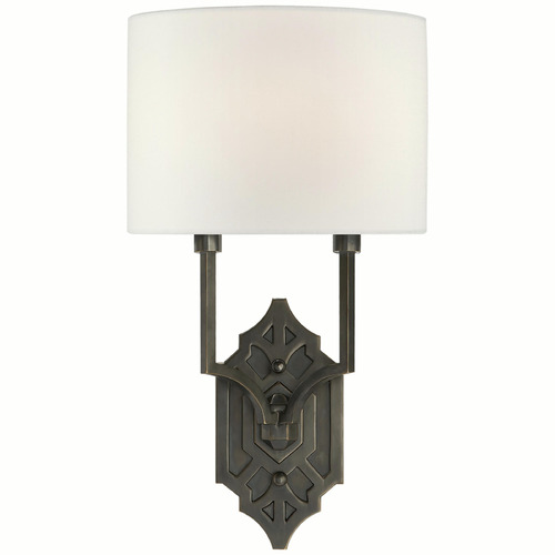 Visual Comfort Signature Collection Thomas OBrien Silhouette Fretwork Sconce in Bronze by VC Signature TOB2600BZL