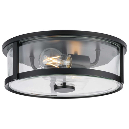 Progress Lighting Cowan 1-Light Matte Black Flush Mount