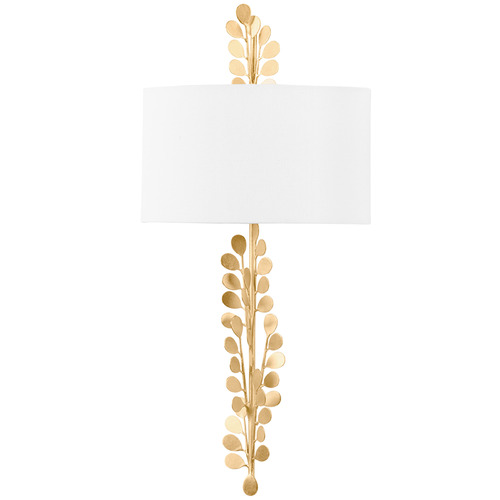Troy Lighting Adrienne Vintage Gold Leaf LED Sconce