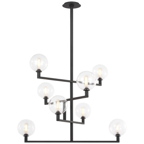 Visual Comfort Modern Collection Visual Comfort Modern Collection Gambit Nightshade Black LED Chandelier 700GMBCB