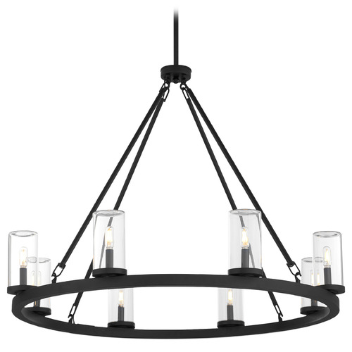 Gentry Matte Black Outdoor Chandelier by Quorum Lighting