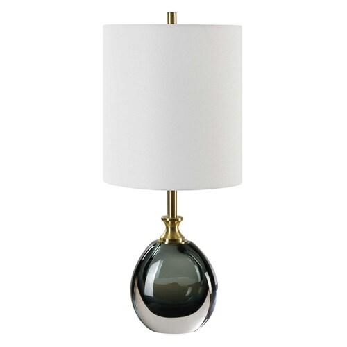 Uttermost Lighting The Uttermost Company Enigma Blue Console & Buffet Lamp with Cylindrical Shade 30291-1