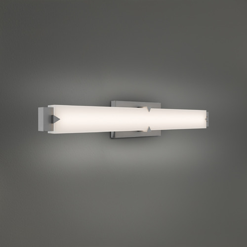 Modern Forms by WAC Lighting Modern Forms Carlisle Brushed Nickel LED Vertical Bathroom Light WS-7527-27-BN