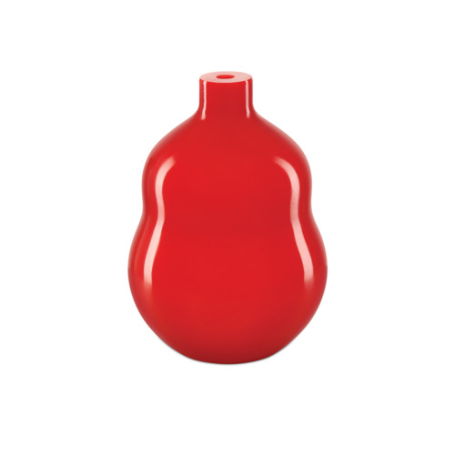 Bittersweet Peking Double Gourd Vase in Coral Orange by Currey & Co