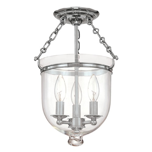 Hudson Valley Lighting Hanover Semi-Flush Mount in Polished Nickel by Hudson Valley Lighting 251-PN-C1