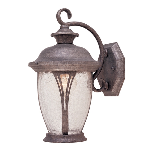 Designers Fountain Lighting Seeded Glass Outdoor Wall Light Silver Designers Fountain Lighting 30511-RS