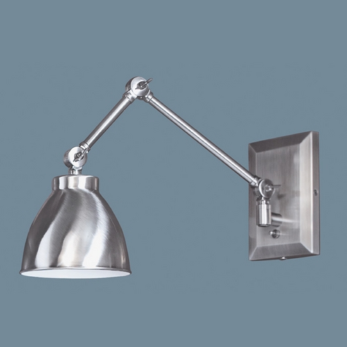 Norwell Lighting Norwell Lighting Maggie Pewter Swing Arm Lamp 8471-PW-MS