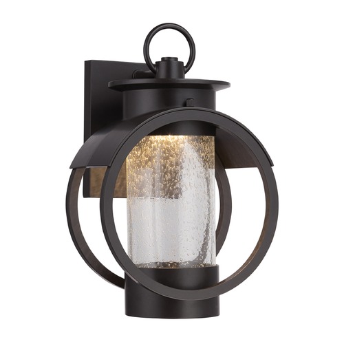 Seeded Glass LED Outdoor Wall Light Bronze Designers Fountain Lighting