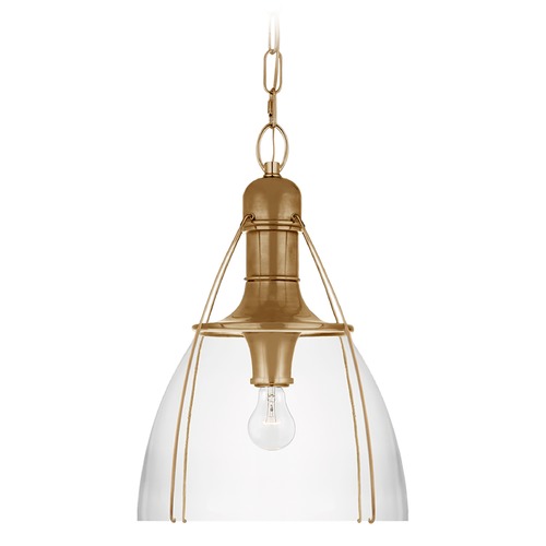 Visual Comfort Signature Collection Chapman & Myers Prestwick 18-Inch Pendant in Brass by Visual Comfort Signature CHC5476ABCG