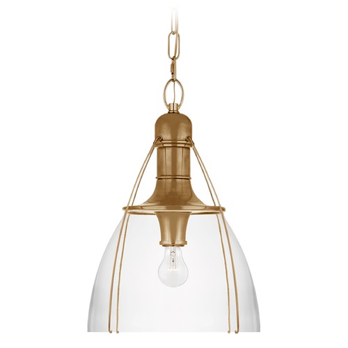 Chapman & Myers Prestwick 18-Inch Pendant in Brass by Visual Comfort Signature