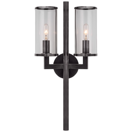 Kelly Wearstler Liaison Double Sconce in Bronze by Visual Comfort Signature