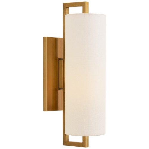 Visual Comfort Signature Collection Ian K. Fowler Bowen Medium Sconce in Antique Brass by Visual Comfort Signature S2520HABL