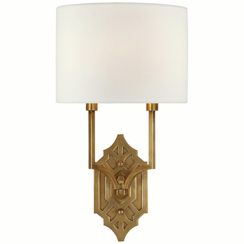Thomas OBrien Silhouette Fretwork Sconce in Brass by VC Signature