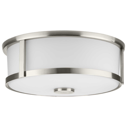 Progress Lighting Progress Lighting Cowan 2-Light Brushed Nickel Flush Mount P350254-009
