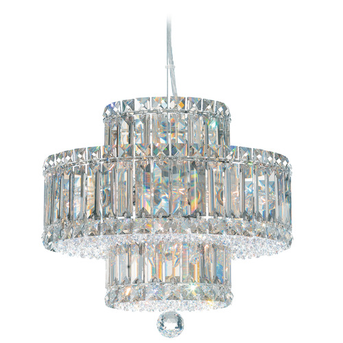 Schonbek Worldwide Lighting Plaza Polished Stainless Steel Pendant Light