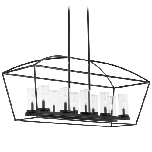 Odeon Matte Black Outdoor Hanging Light by Quorum Lighting
