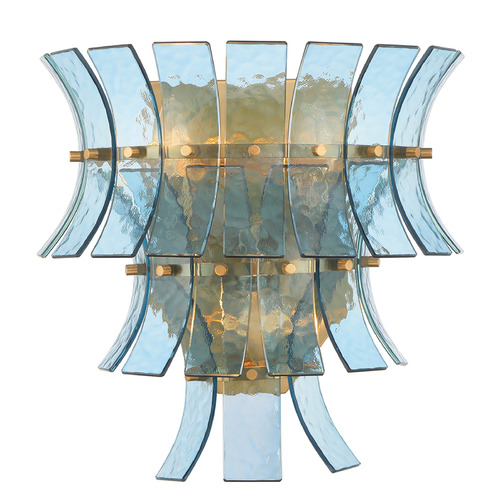 Crystorama Lighting Crystorama Lighting Abigail Aged Brass Sconce ABI-2002-AG-BL
