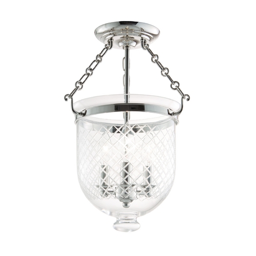 Hudson Valley Lighting Hanover Semi-Flush Mount in Polished Nickel by Hudson Valley Lighting 251-PN-C2