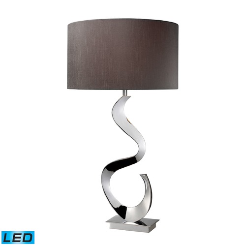Elk Lighting Dimond Lighting Chrome LED Table Lamp with Drum Shade D1820-LED