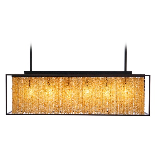 Avenue Lighting Soho Pendant in Dark Bronze Natural Citrine Nuggets by Avenue Lighting HF-9000-DBZ