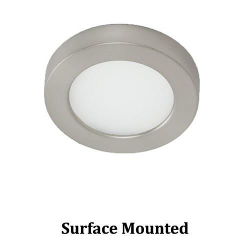 Edge Lit Button Light Brushed Nickel 3-Inch LED Under Cabinet Puck Light by WAC Lighting