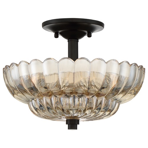 Quoizel Lighting Whitecap Mottled Cocoa Semi-Flush by Quoizel Lighting WHP1712MC