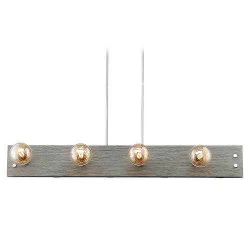 Stella Driftwood & Brushed Nickel Accents Linear Light by Satco Lighting