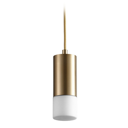 Oxygen Magneta Small Glass LED Pendant in Aged Brass by Oxygen Lighting 3-607-140