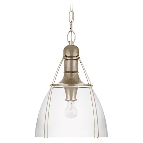 Chapman & Myers Prestwick 18-Inch Pendant in Silver by Visual Comfort Signature