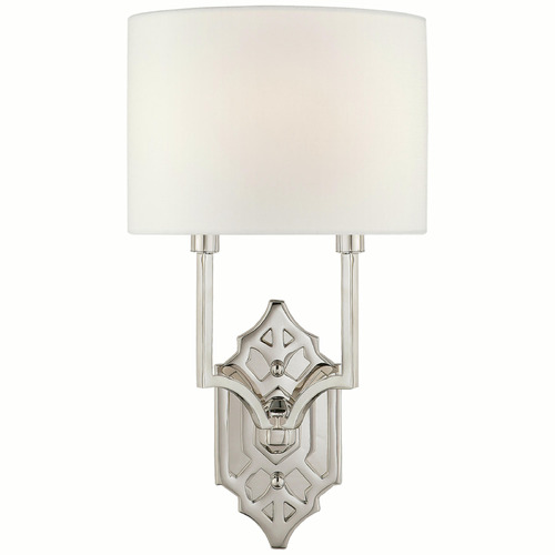Thomas OBrien Silhouette Fretwork Sconce in Nickel by VC Signature