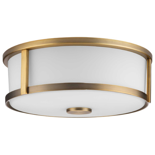 Progress Lighting Progress Lighting Cowan 2-Light Vintage Brass Flush Mount P350254-163